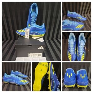 Adidas Unisex US Men & Women Messi League F50 Soccer Cleats Blue Fluorescent